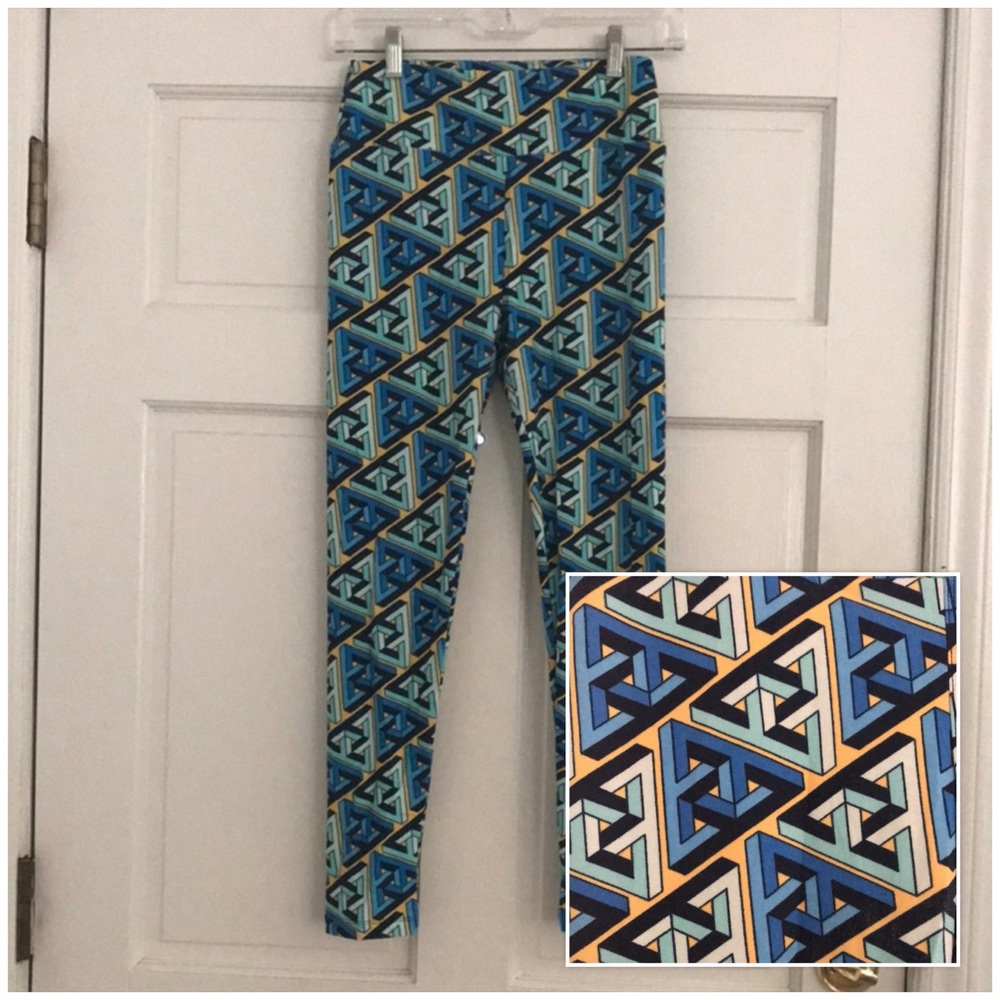 LulaRoe Funky Geometric Triangle Print LEGGINGS *One Size*